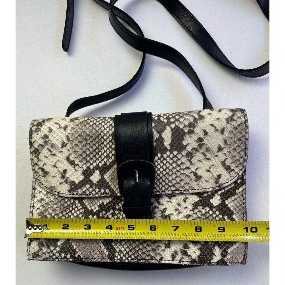 Patricia Nash Tauriana Portland Python Leather Crossbody Organizer Flap Bag Purs